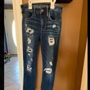 dark wash american eagle jeans